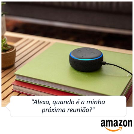 Smart Speaker c/ Alexa Preto