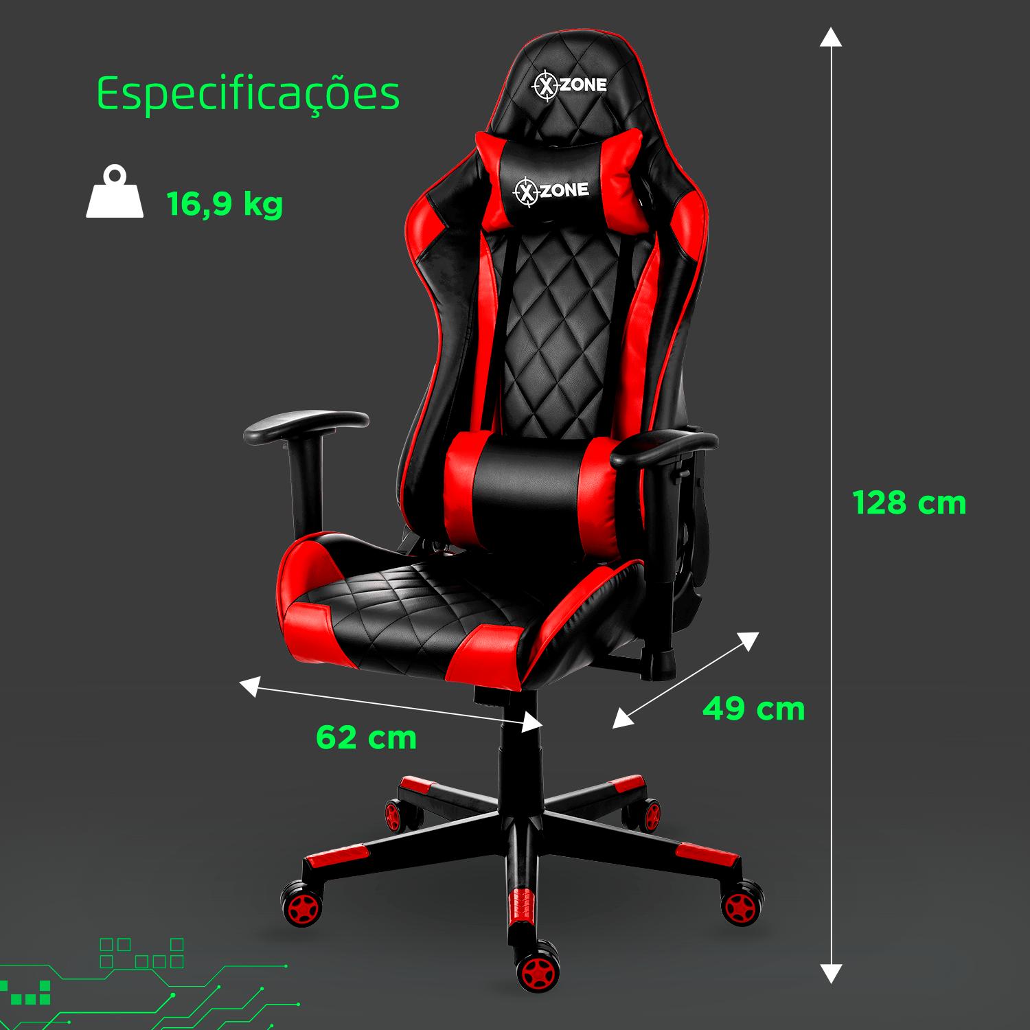 Cadeira Gamer Premium Xzone Preto/Vermelho CGR-03-R