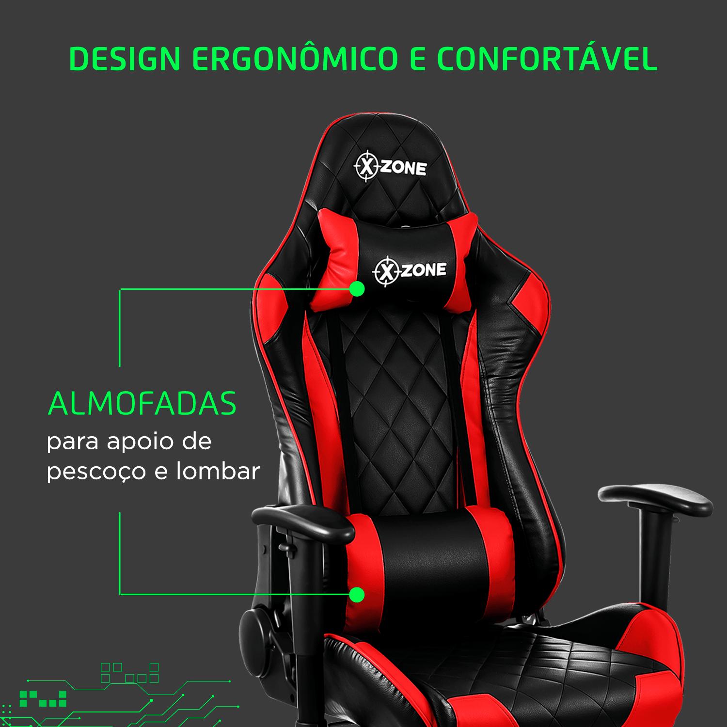 Cadeira Gamer Premium Xzone Preto/Vermelho CGR-03-R